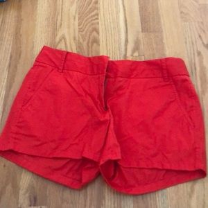 J.Crew red women’s chino Shorts